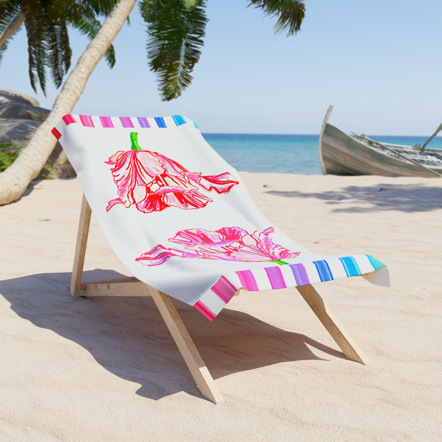Tulip Love Beach or Bath Towel