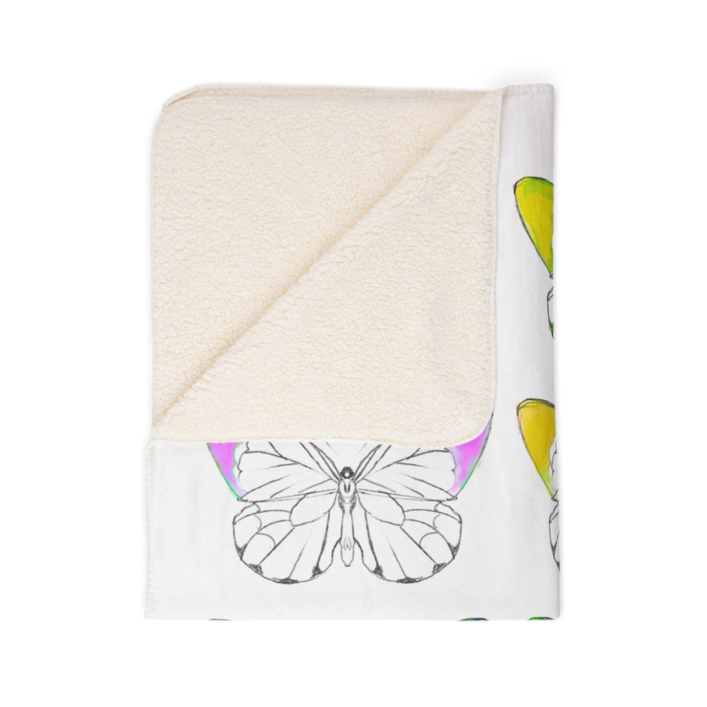 Fleece Sherpa Blanket Chromatic Flutter