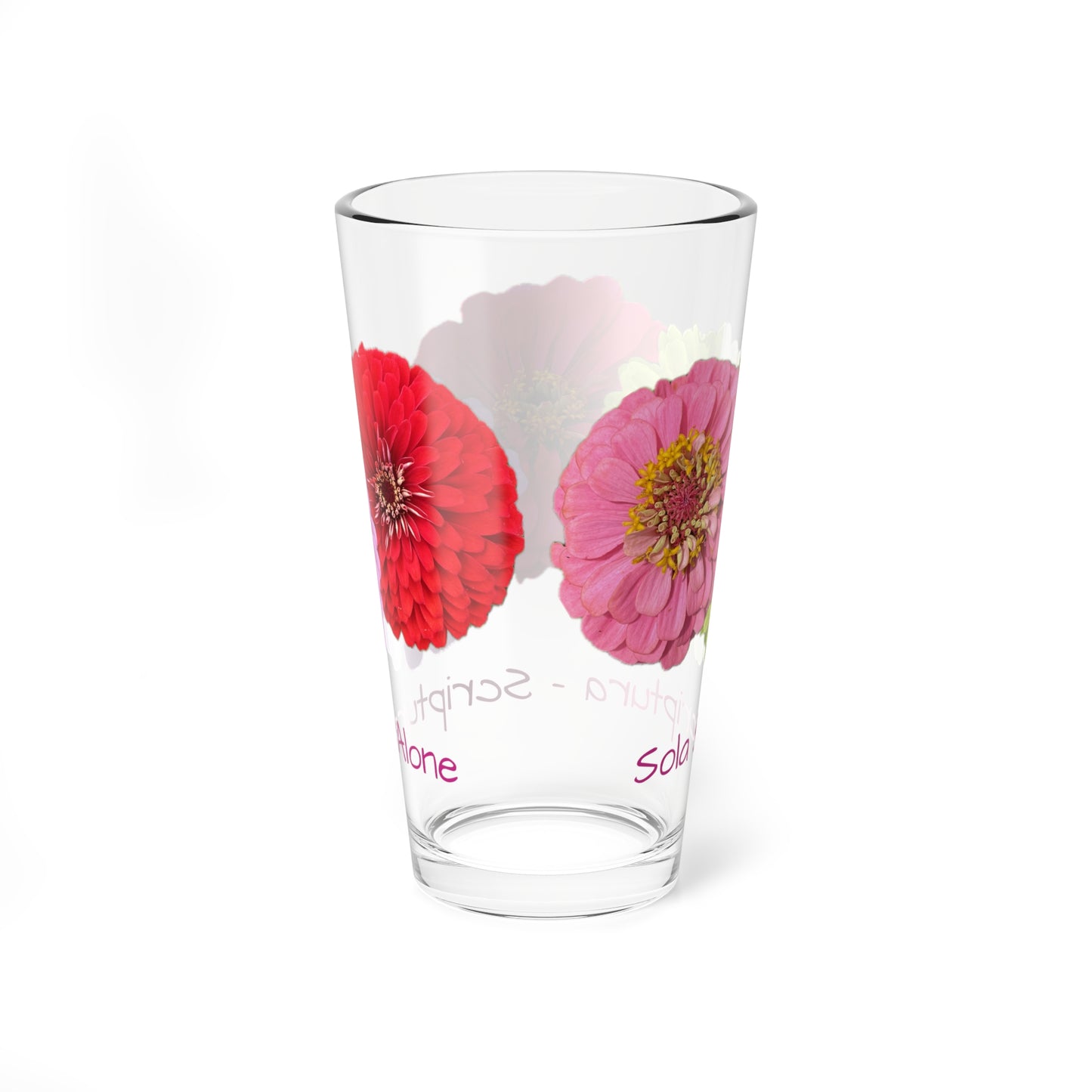 Zinnia Pint Glass Sola Scriptura - Scripture Alone