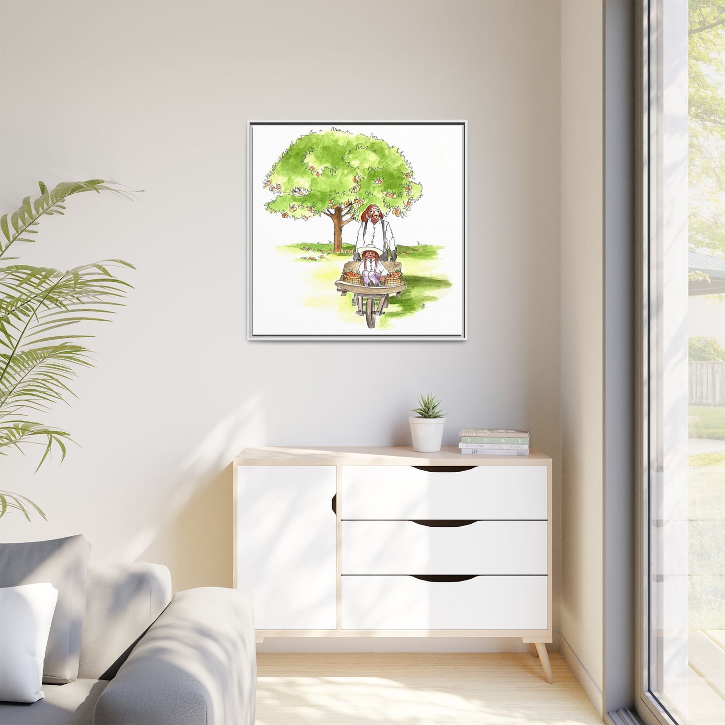 Dogi Fun Matte Canvas Framed
