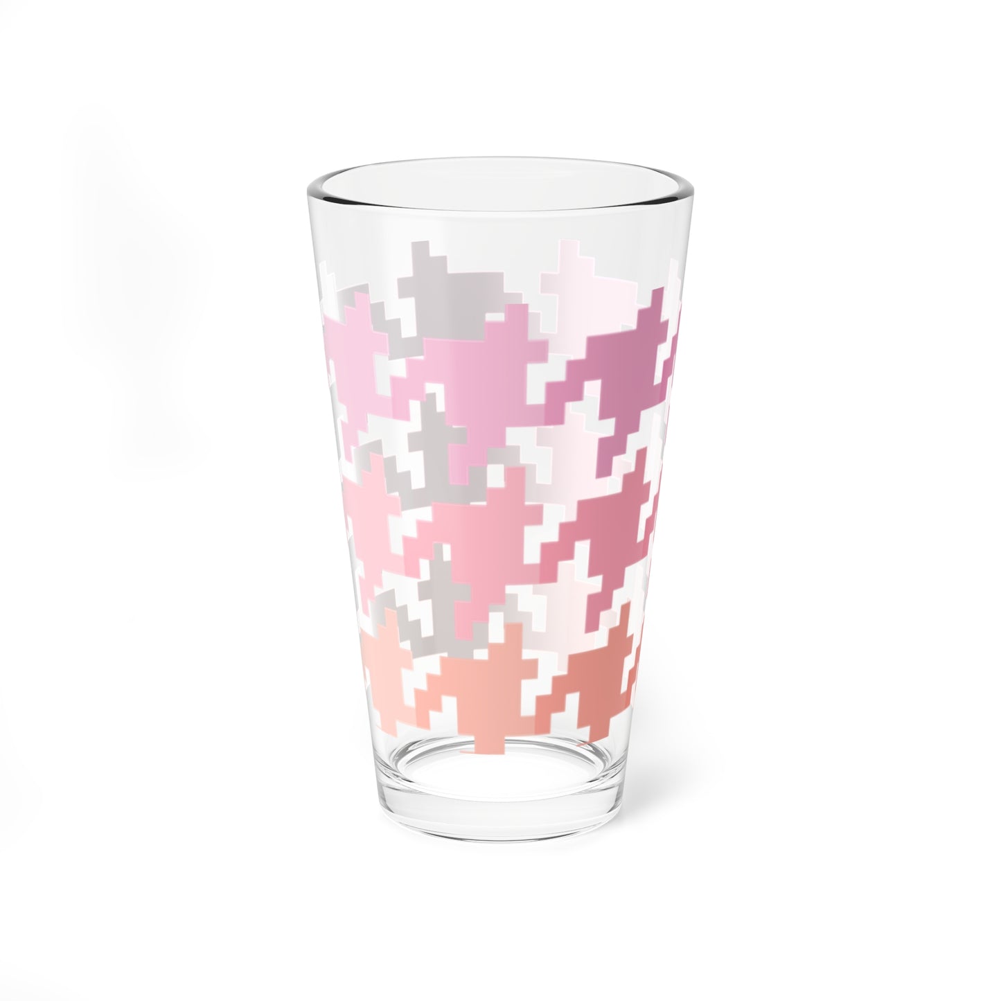 Mixing Glass, 16oz Houndstooth Fun