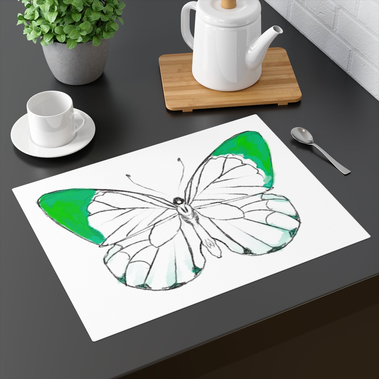 Chroma Deep Green Placemat, 1pc
