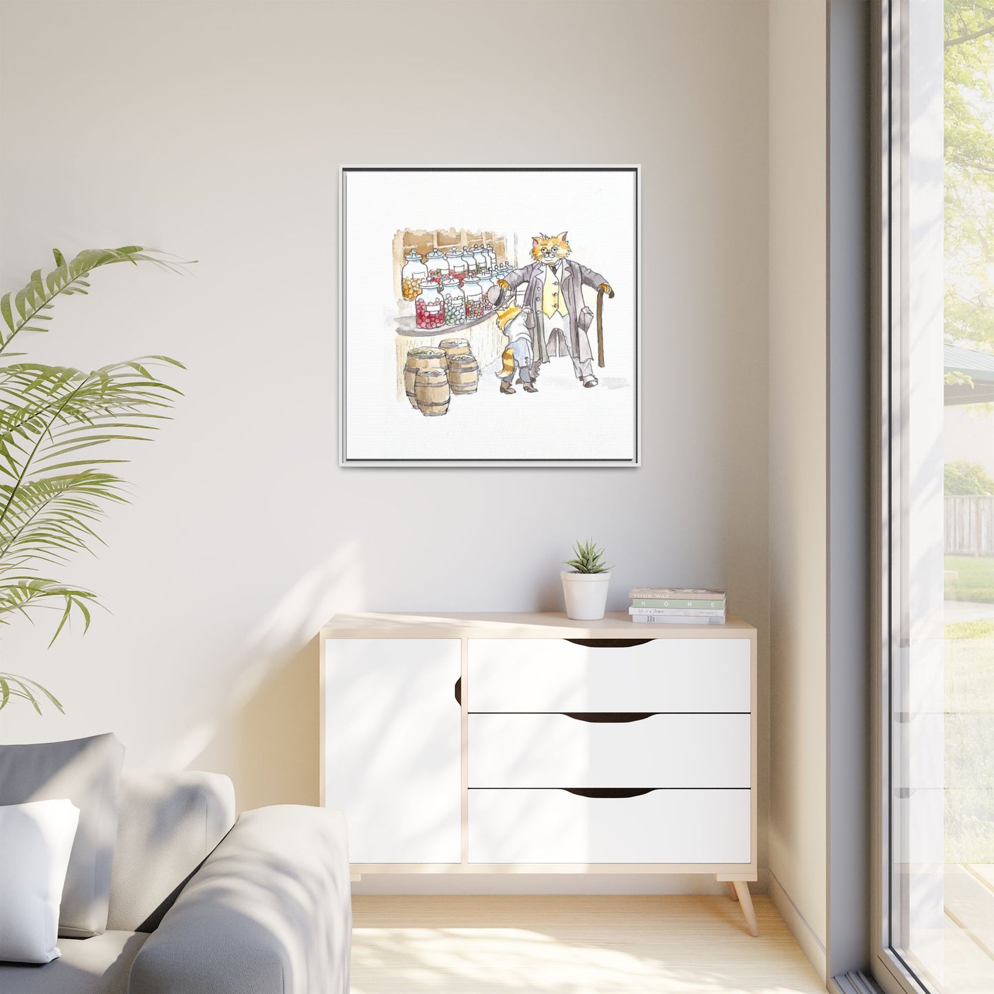Kitty Fun Matte Canvas Framed