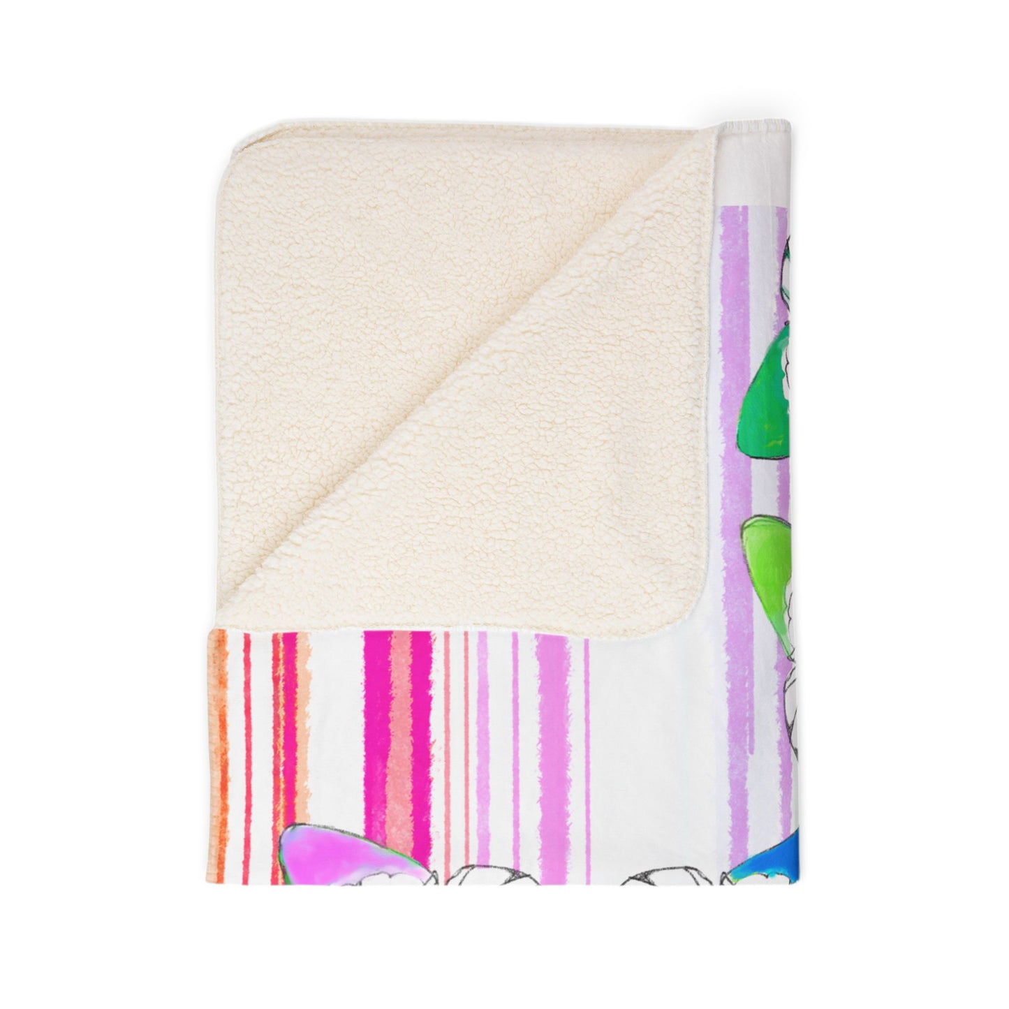Blankets Fleece Sherpa Chromatic Flutter