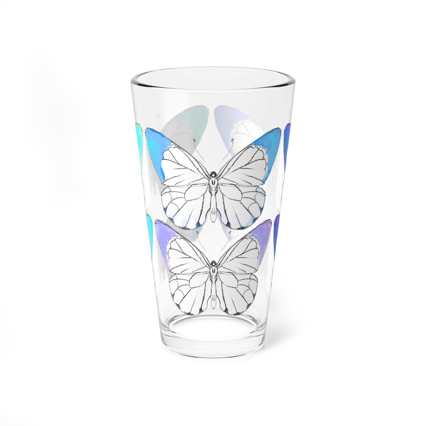 Pint Glass, 16oz Flutter Sips