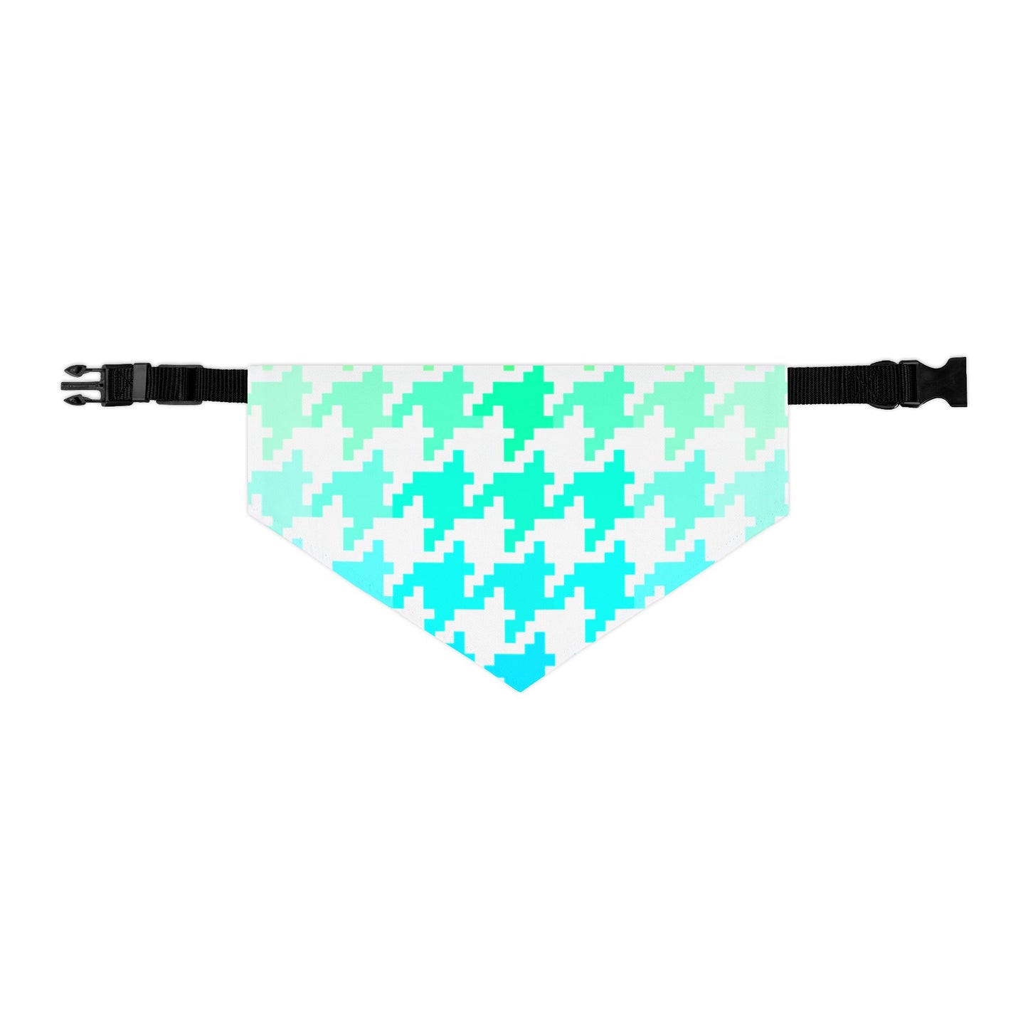 Pet Bandana Aqua Houndstooth Fun