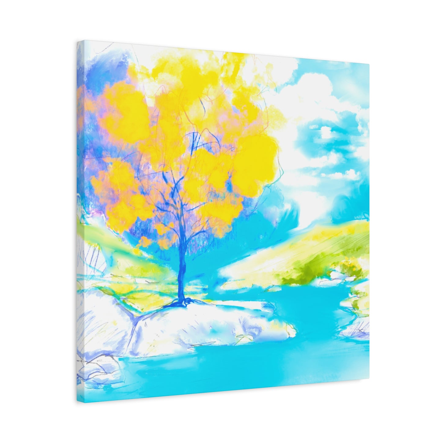 Joyful Landscape Matte Canvas, Stretched, 1.25"