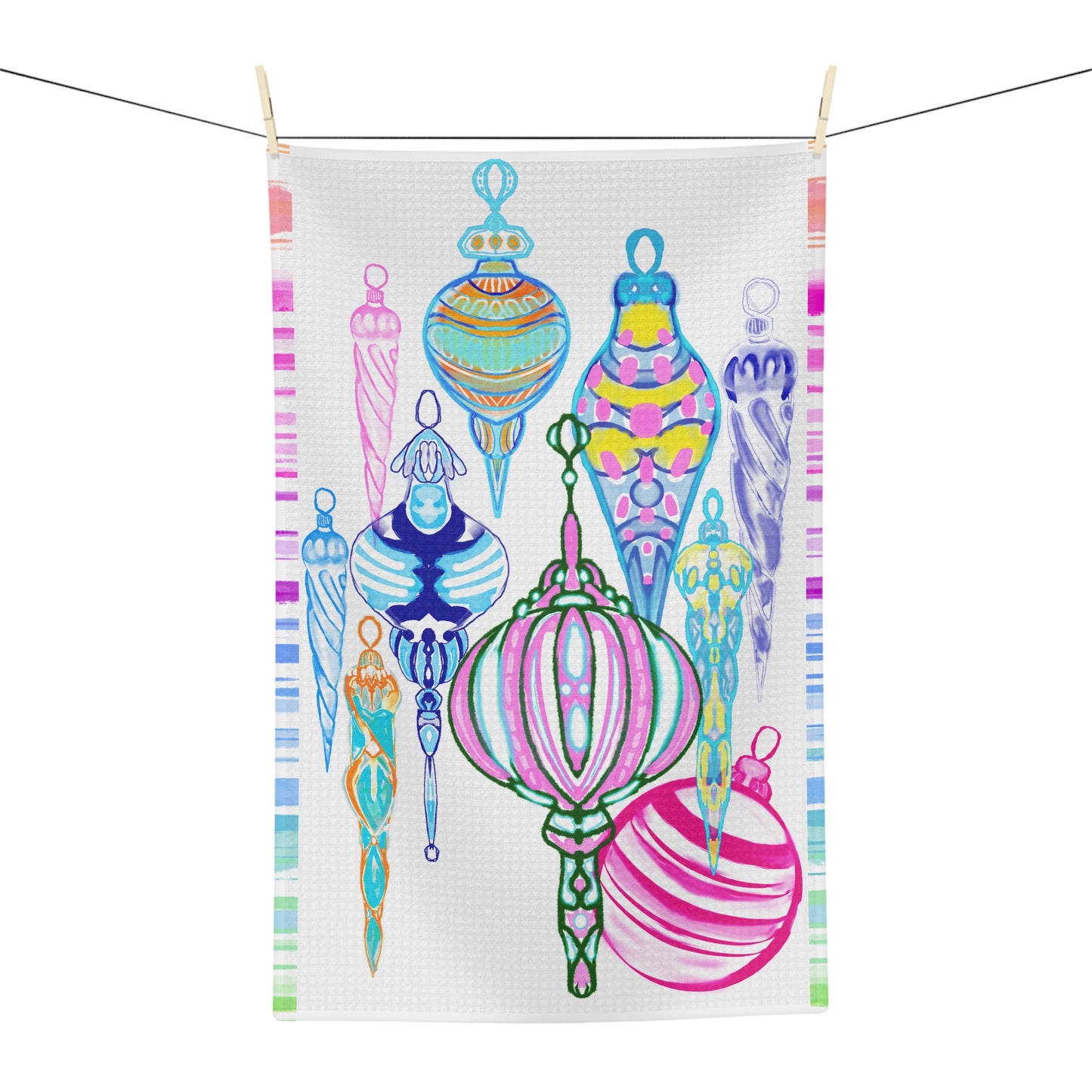 Dish Towels Microfiber Christmas Watercolor Joy