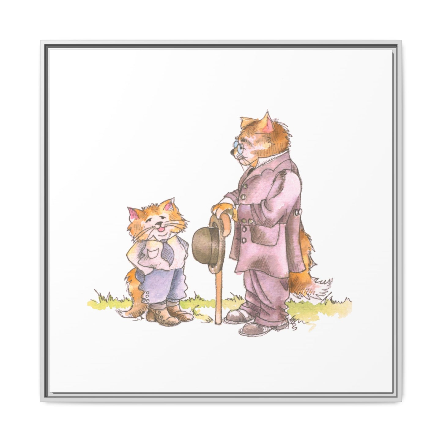 Kitty Fun Matte Canvas Framed