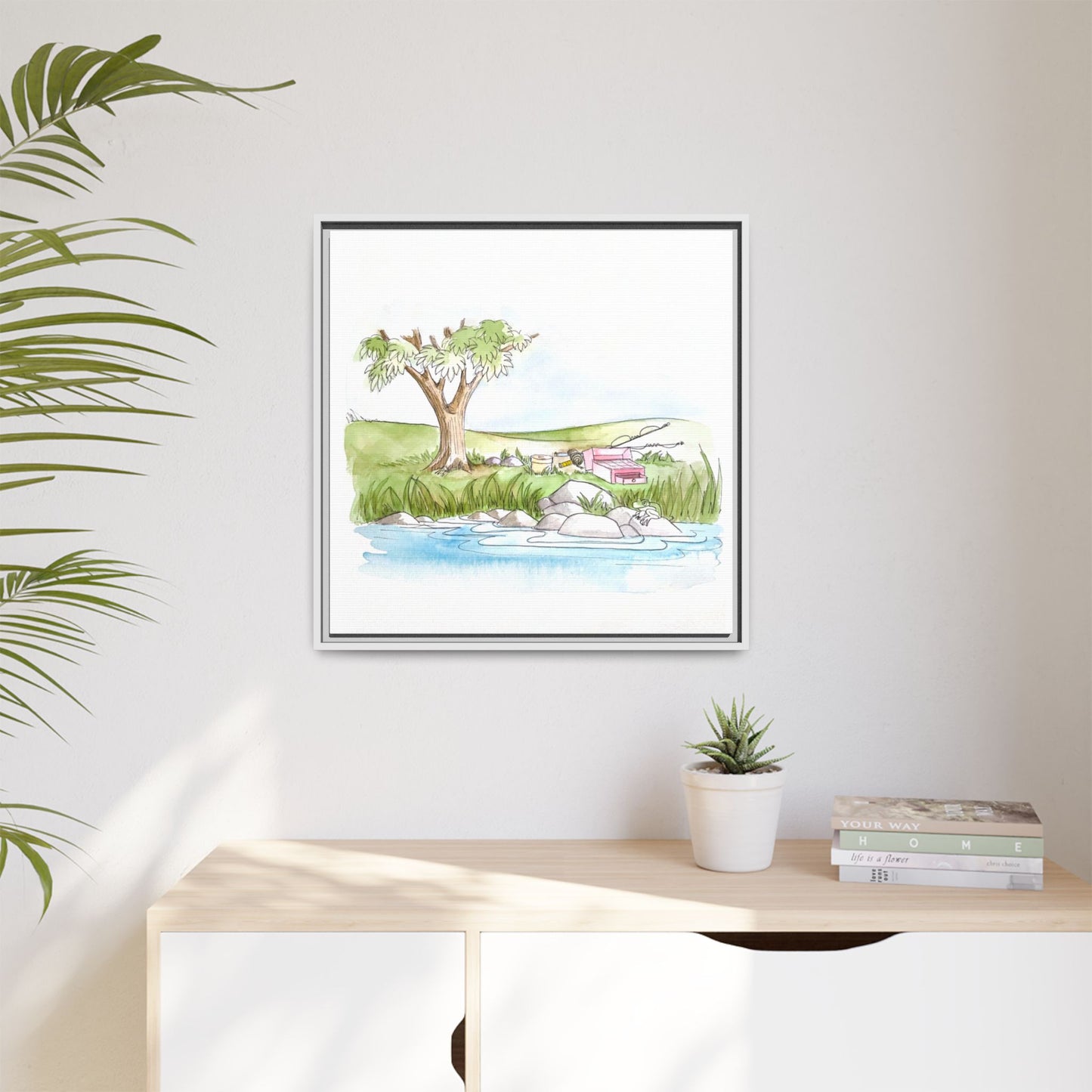Kitty Fun Matte Canvas Framed
