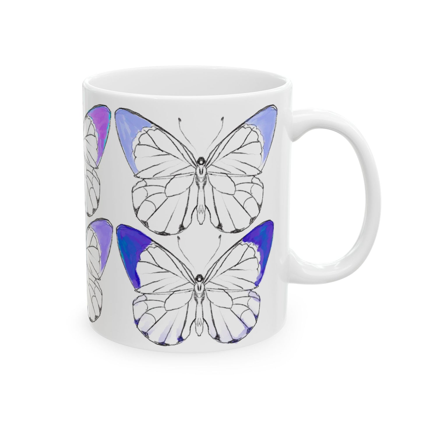Chroma Ceramic Mug, (11oz, 15oz) Periwinkle Blue