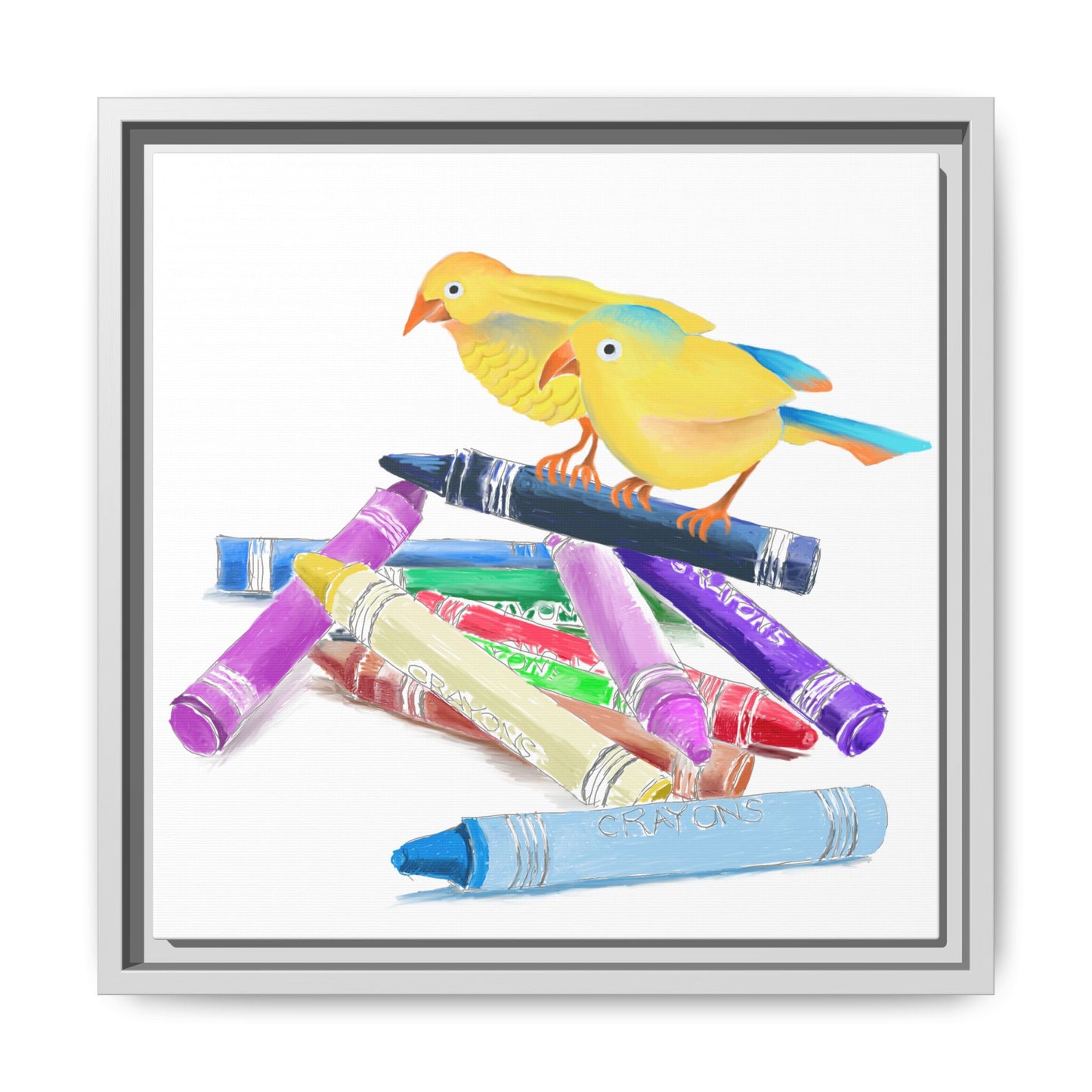 Jolly Birds Matte Canvas Framed