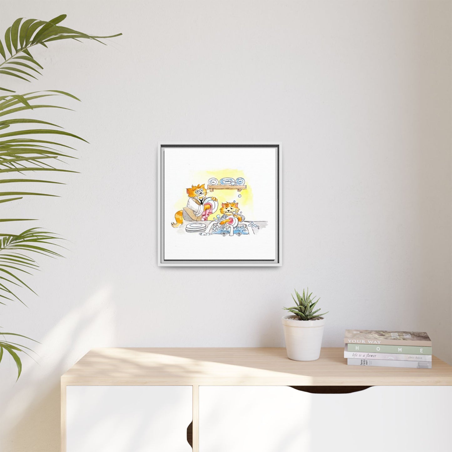 Kitty Fun Matte Canvas Framed