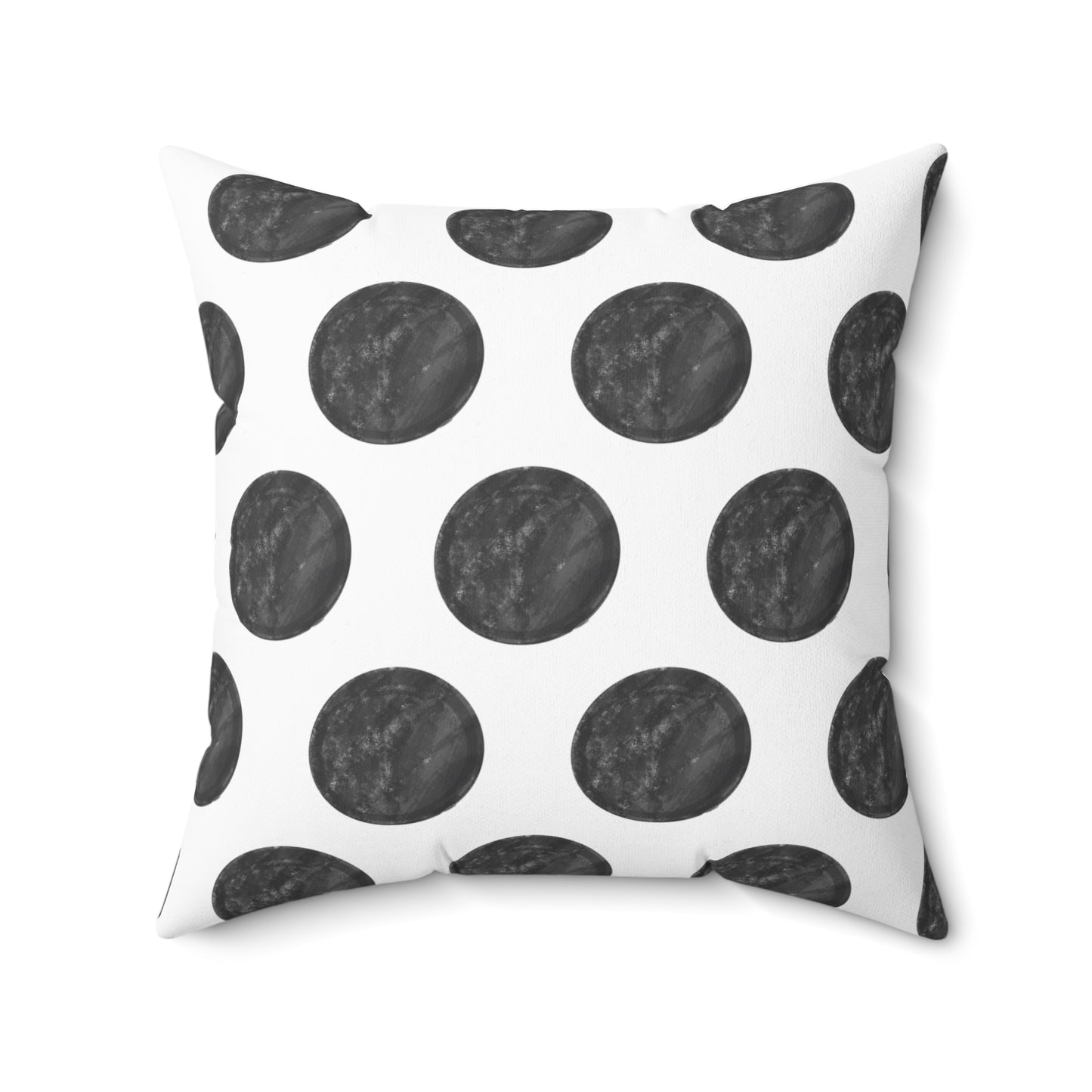 Polka Dot Palette Polyester Square Pillow Black