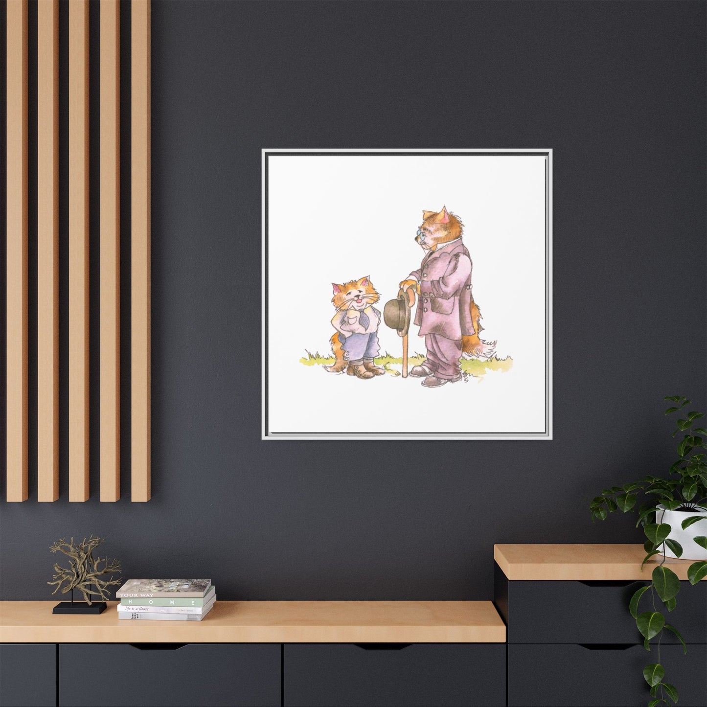 Kitty Fun Matte Canvas Framed