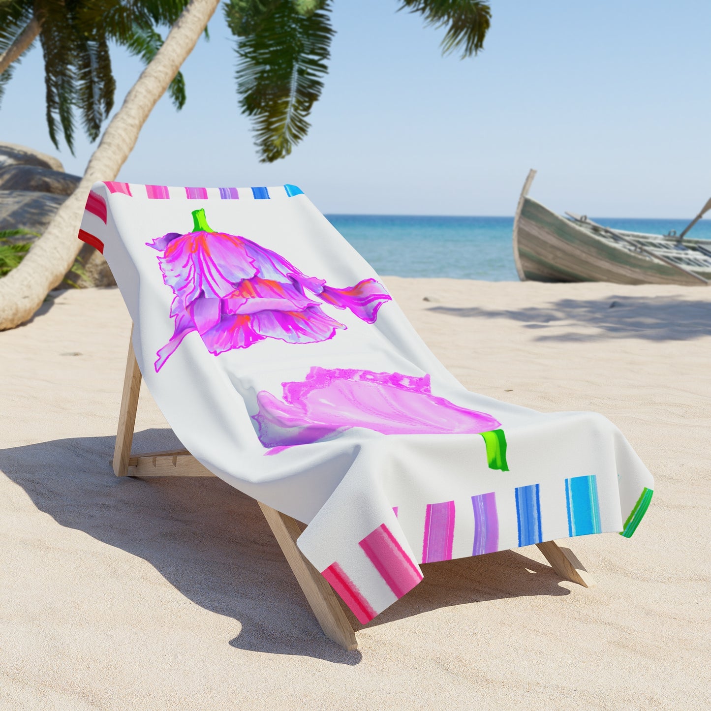 Towels Tulip Love Beach or Bath Towel