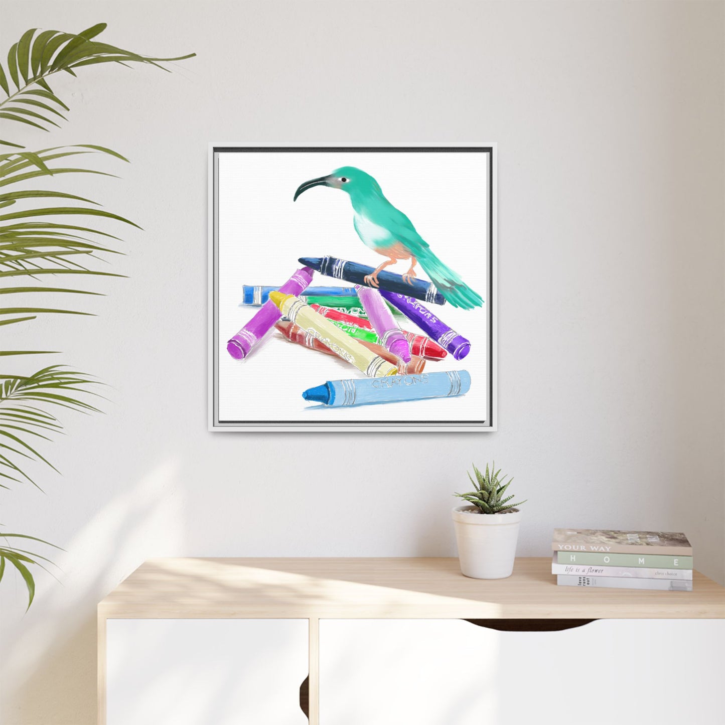 Jolly Birds Matte Canvas Framed
