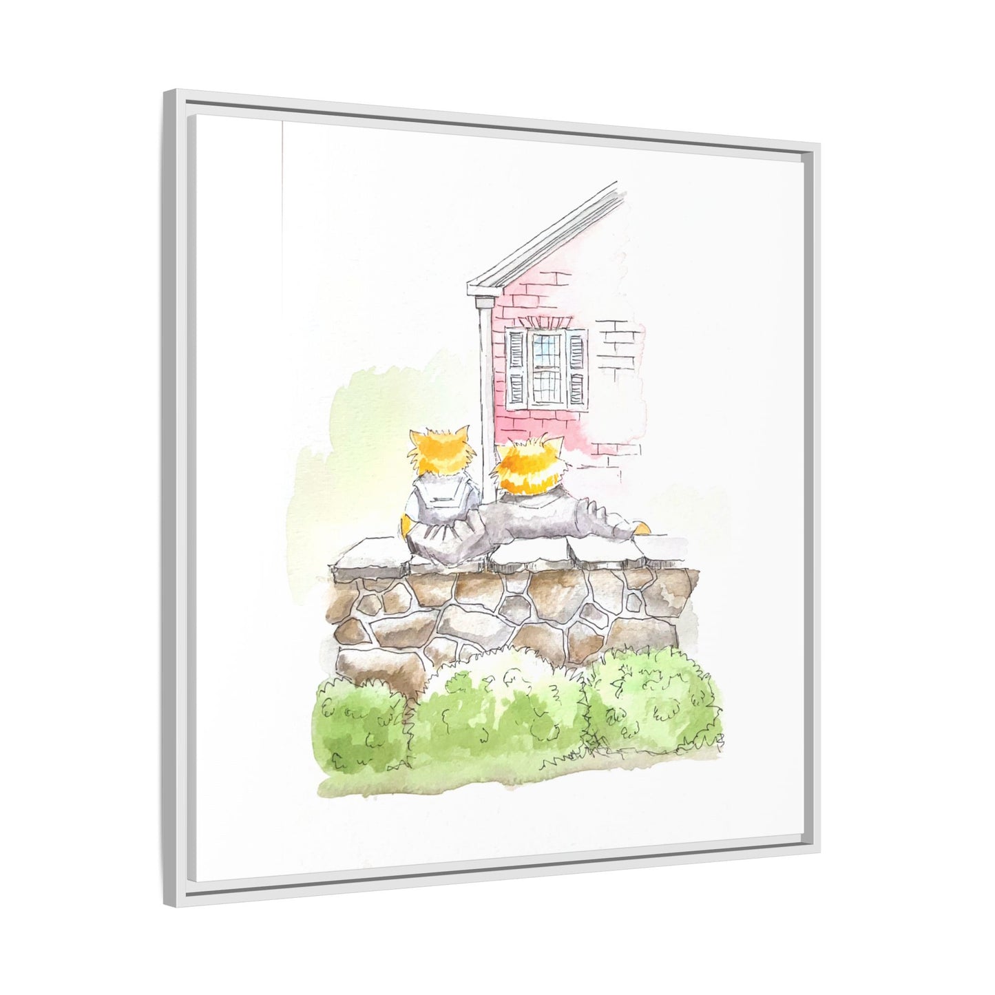 Kitty Fun Matte Canvas Framed