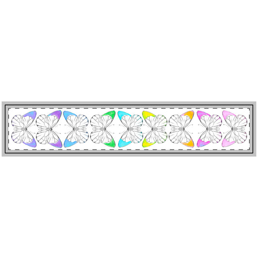 Table Runner Rainbow Butterflies