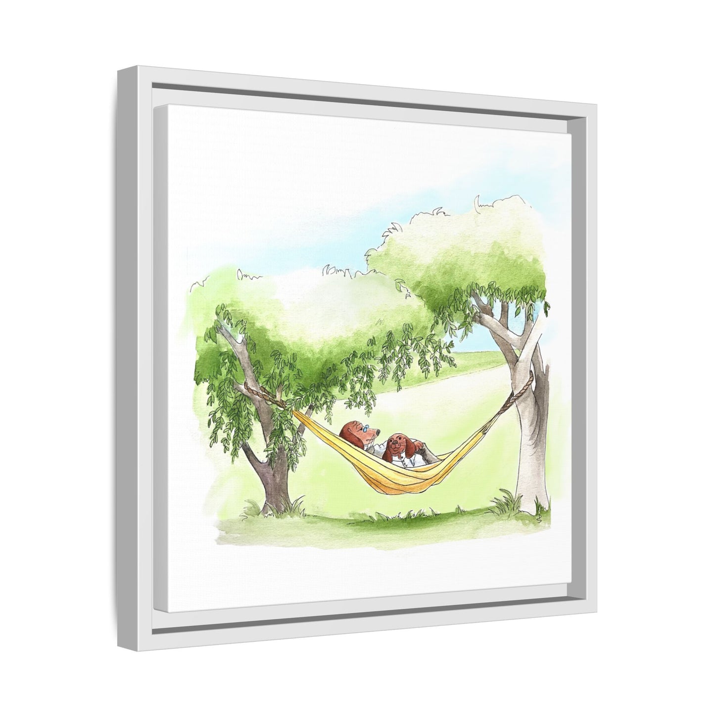 Dogi Fun Matte Canvas Framed