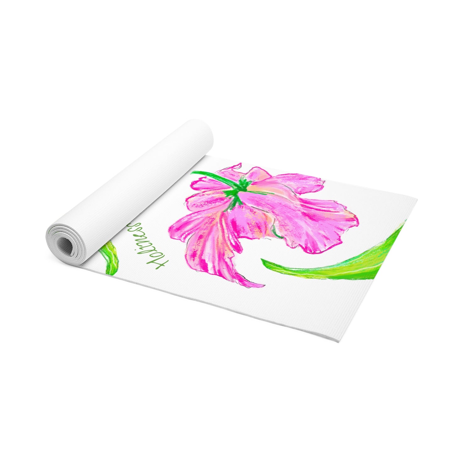Dancing Tulips Exercise Mat "Holiness is happiness"