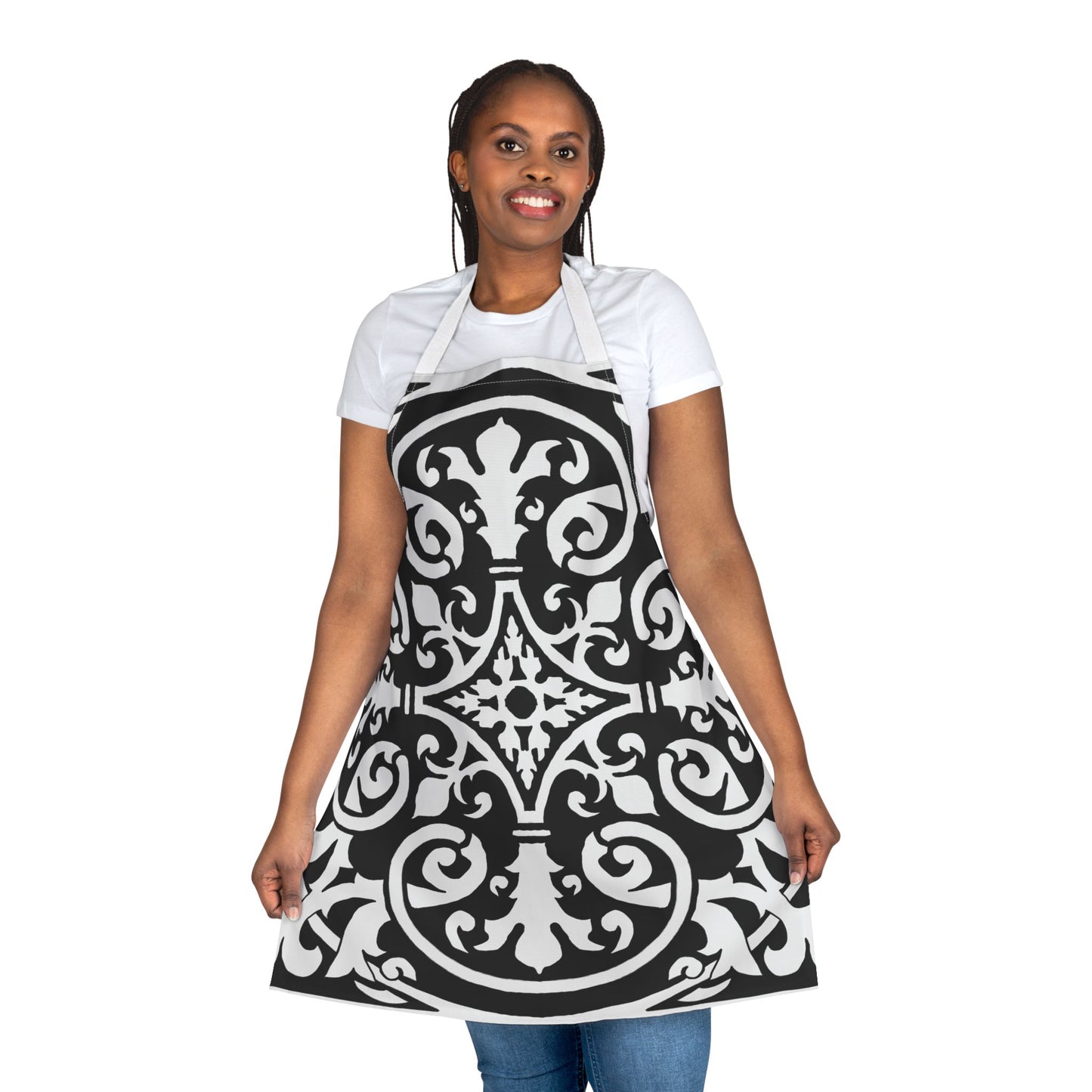 Scrollwork Apron Black