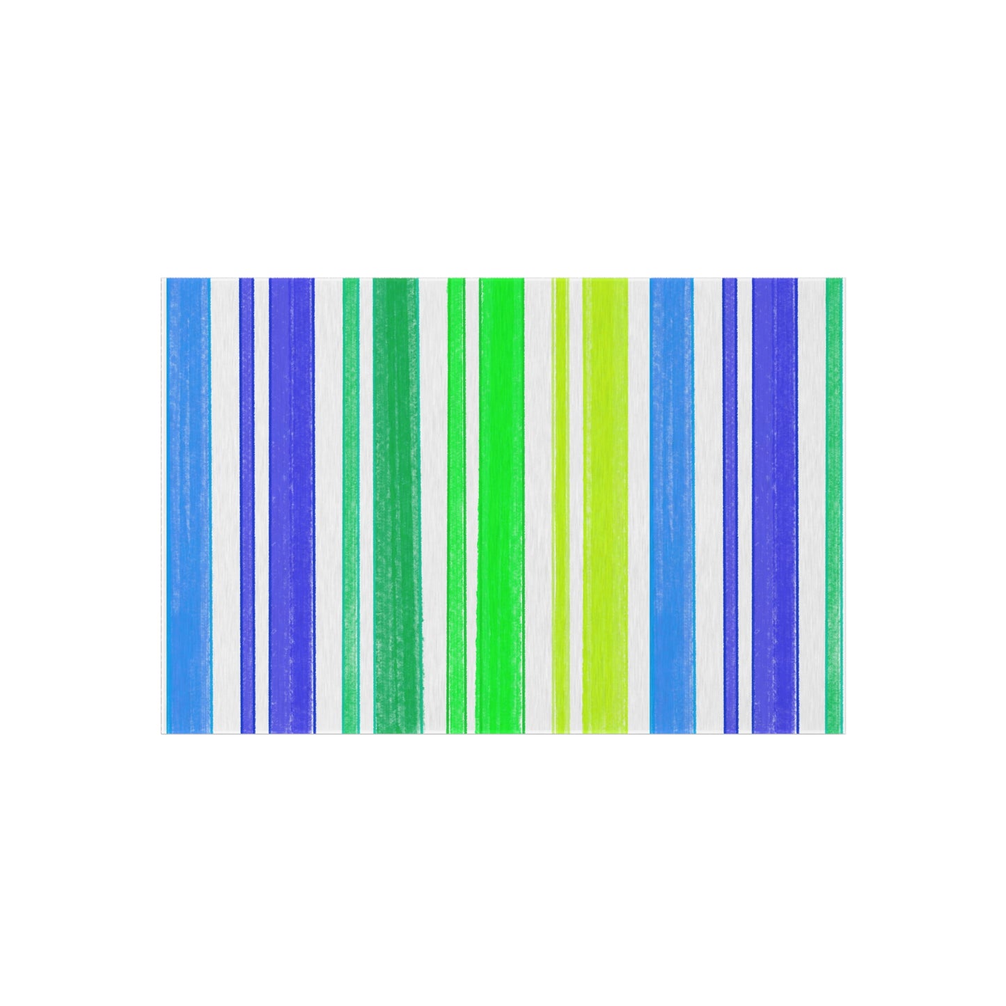 Butterfly Flutterstripe Outdoor Rug Blues and Greens