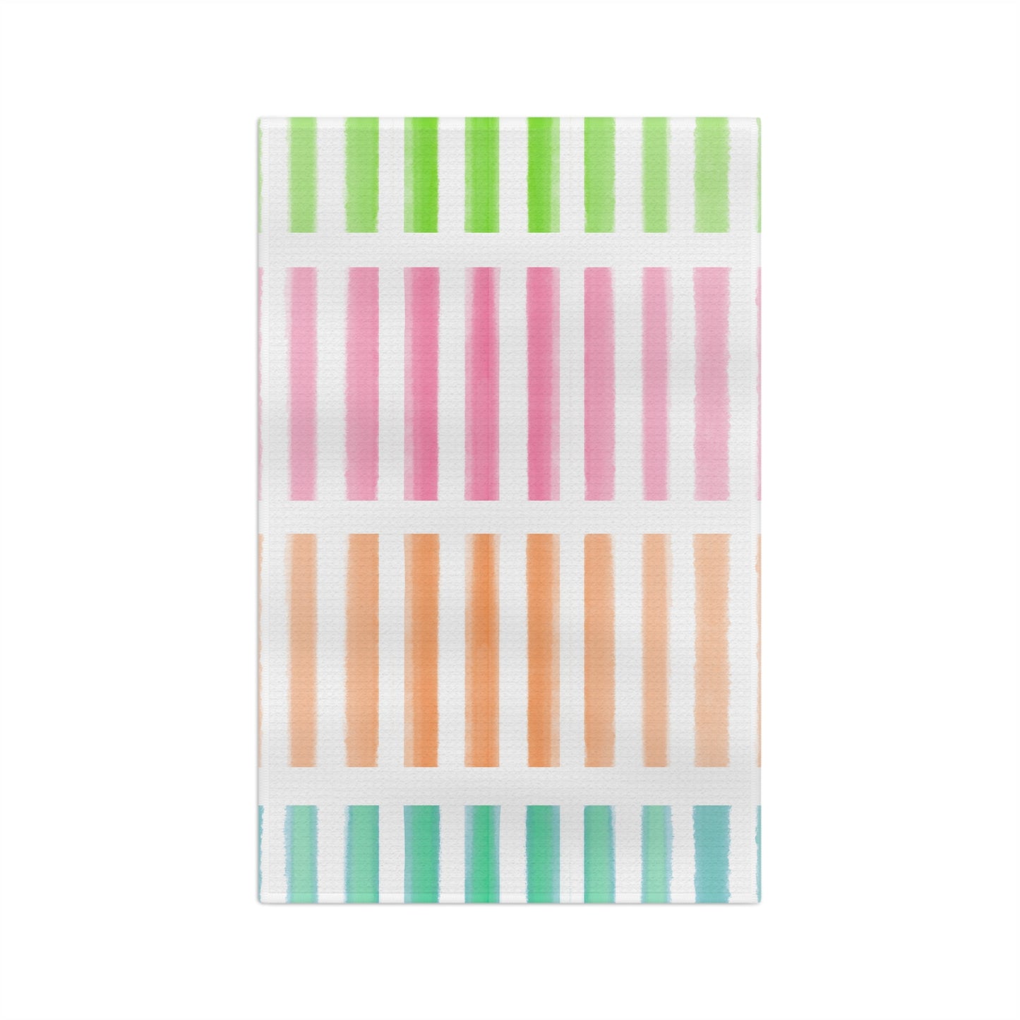 Watercolor Stripes Tea Towel