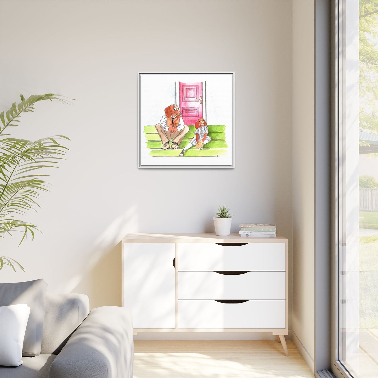 Dogi Fun Matte Canvas Framed