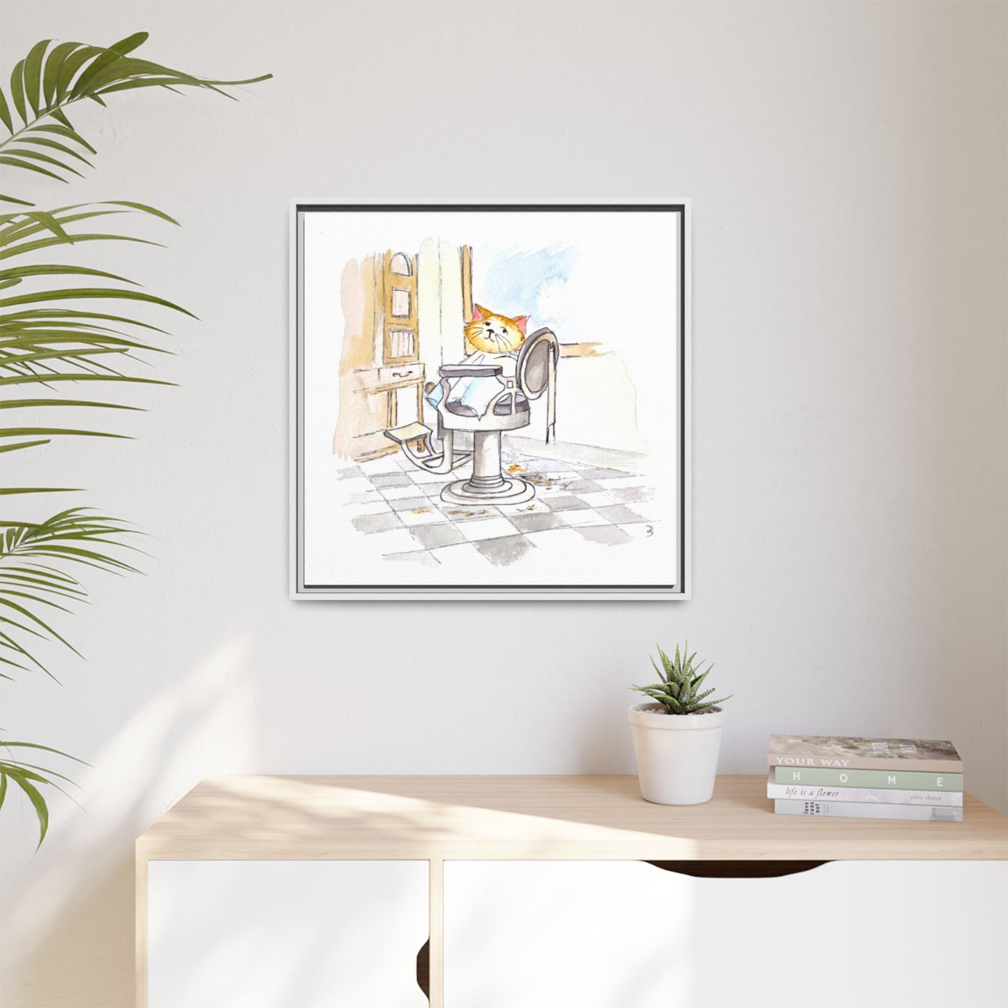 Kitty Fun Matte Canvas Framed