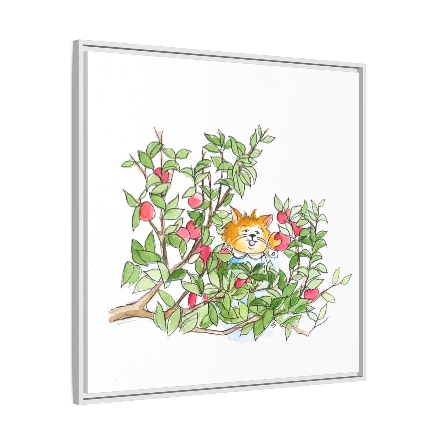 Kitty Fun Matte Canvas Framed