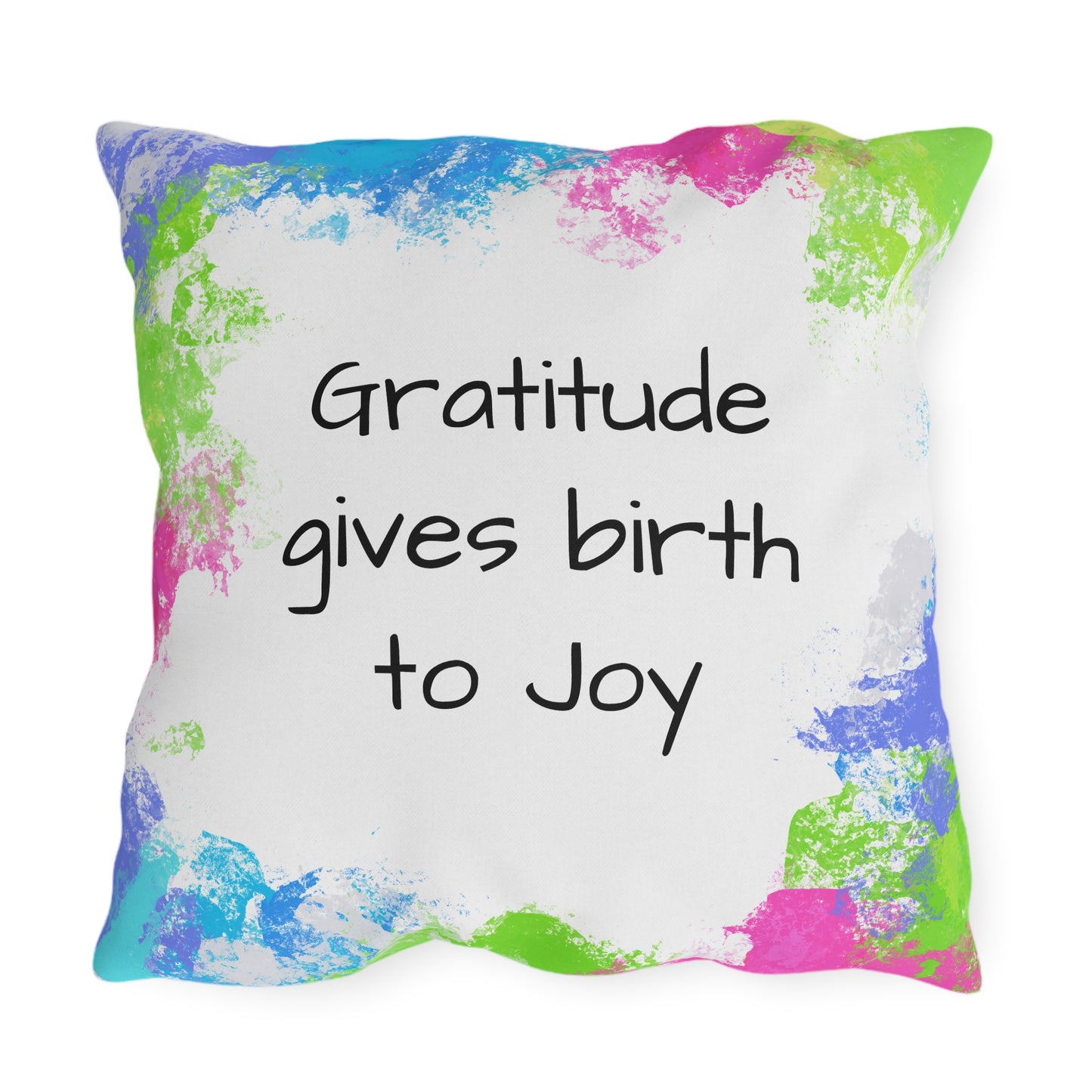 Swing Outdoor Pillow Gratitude gives birth to Joy