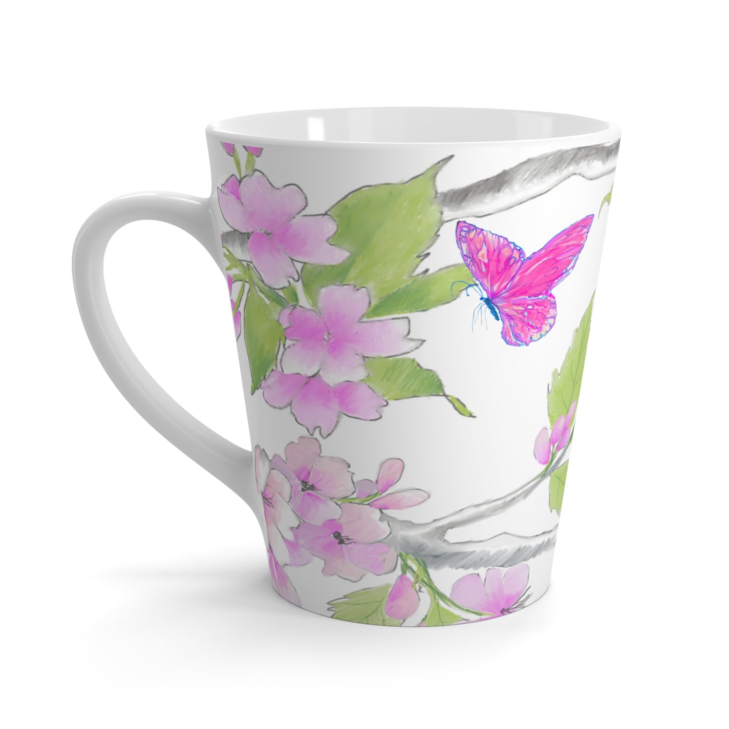 Butterfly Swing Latte Mug Pink