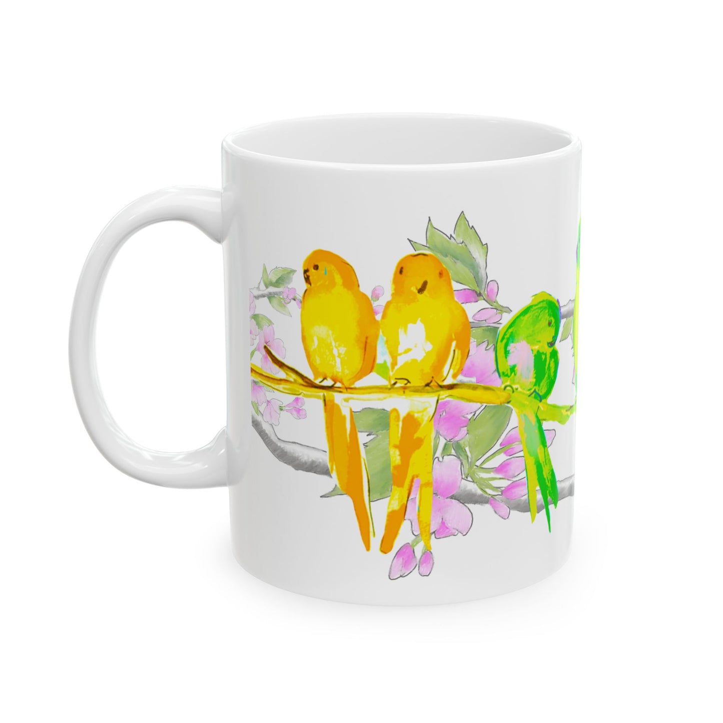 Blossoms & Birds Ceramic Mugs