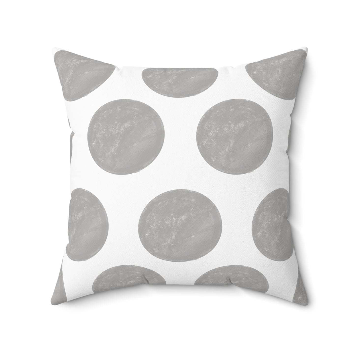 Polka Dot Palette Polyester Square Pillow gray
