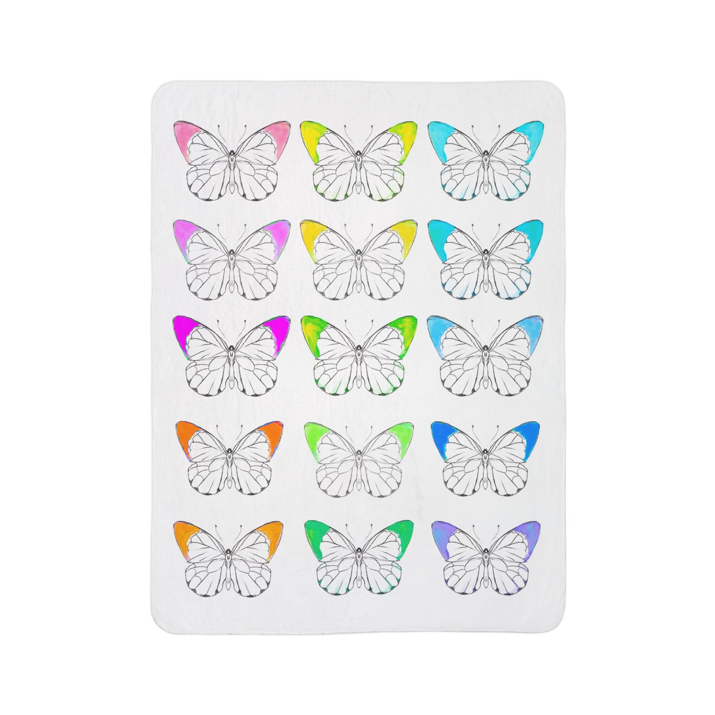 Fleece Sherpa Blanket Chromatic Flutter