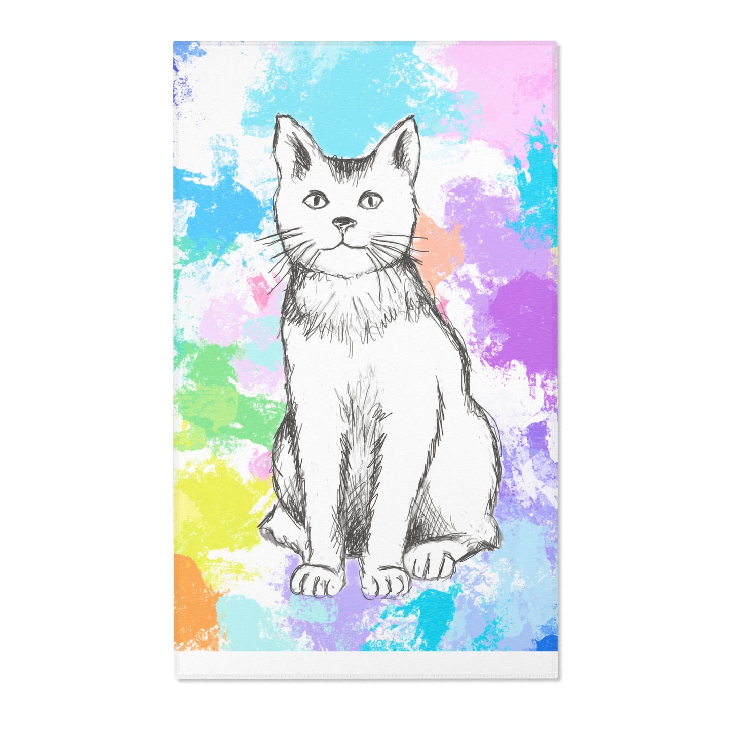Kitty Fun Vertical Indoor Area Rugs