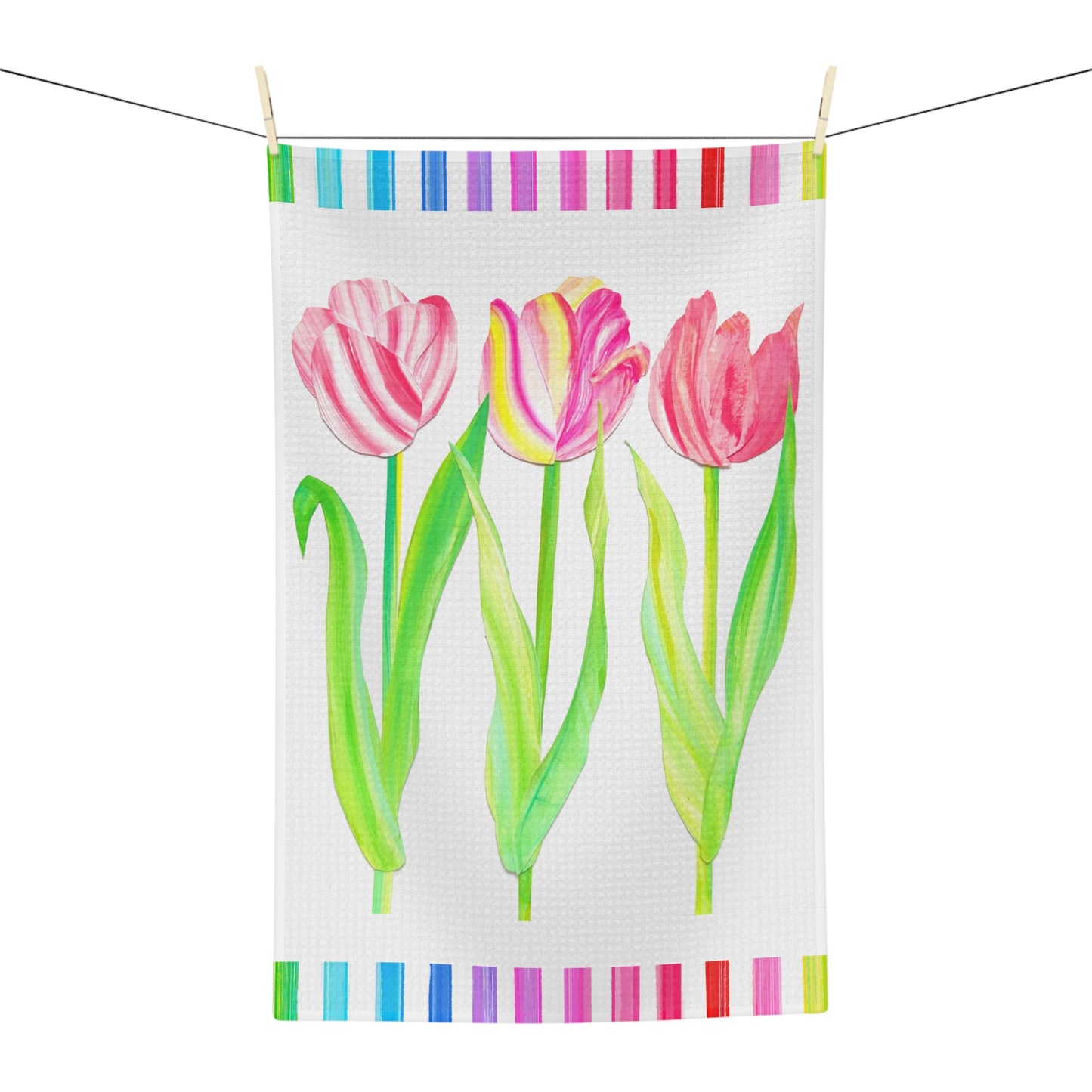 Vibrant Tulip Microfiber Tea Towel