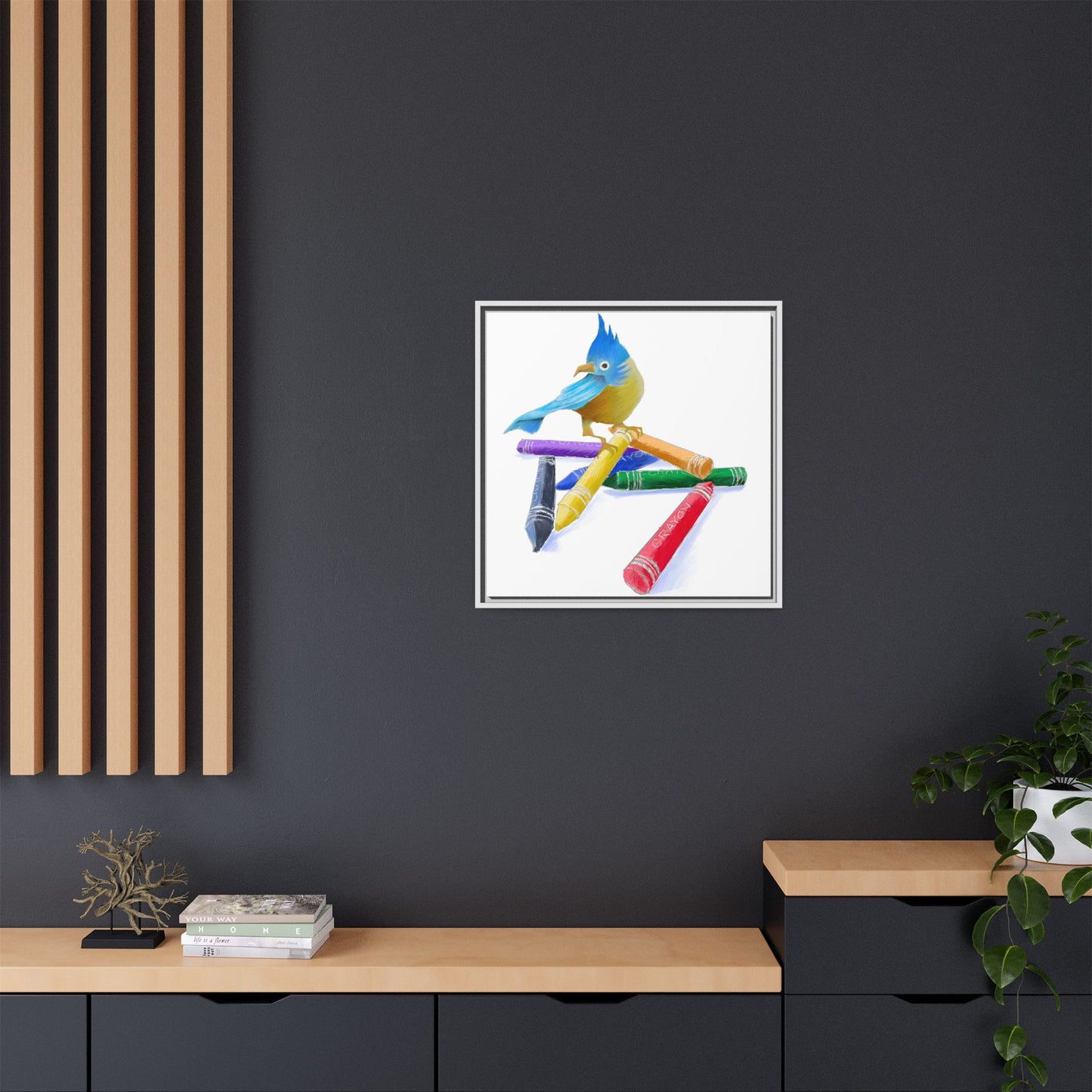 Jolly Birds Matte Canvas Framed