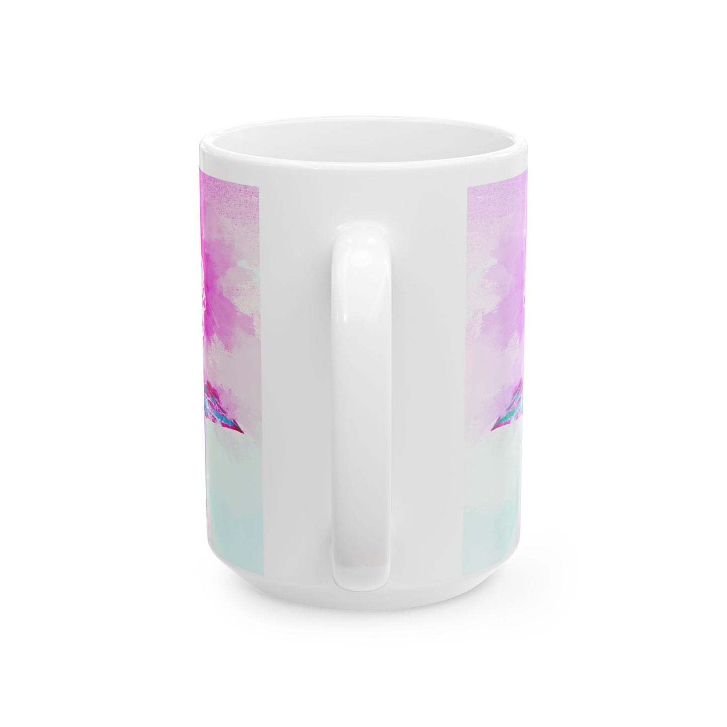 Zinnia Color Splash Mug Raspberry “Dare to Be Humble”