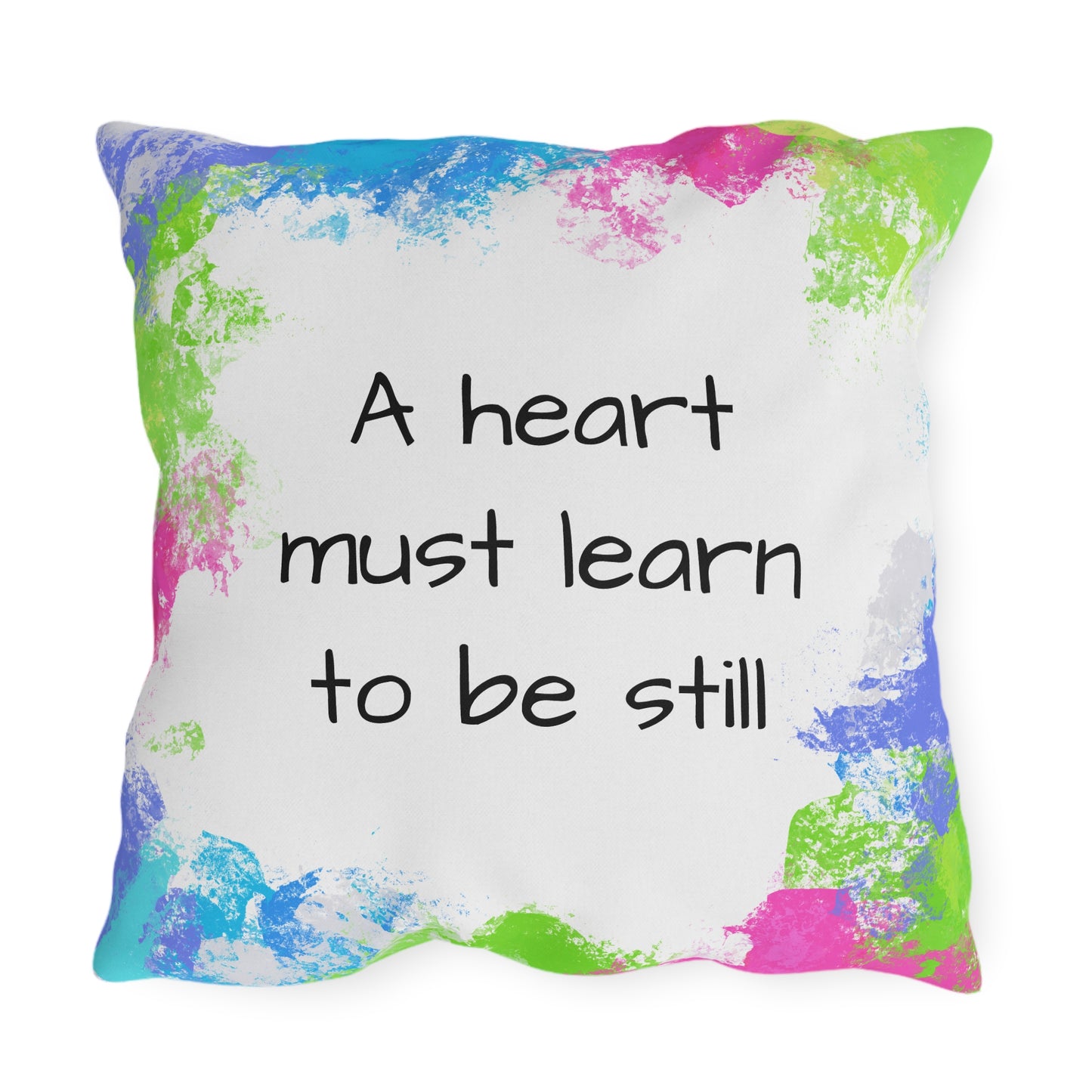 Butterfly Swing Outdoor Pillow A heart must learn to be still