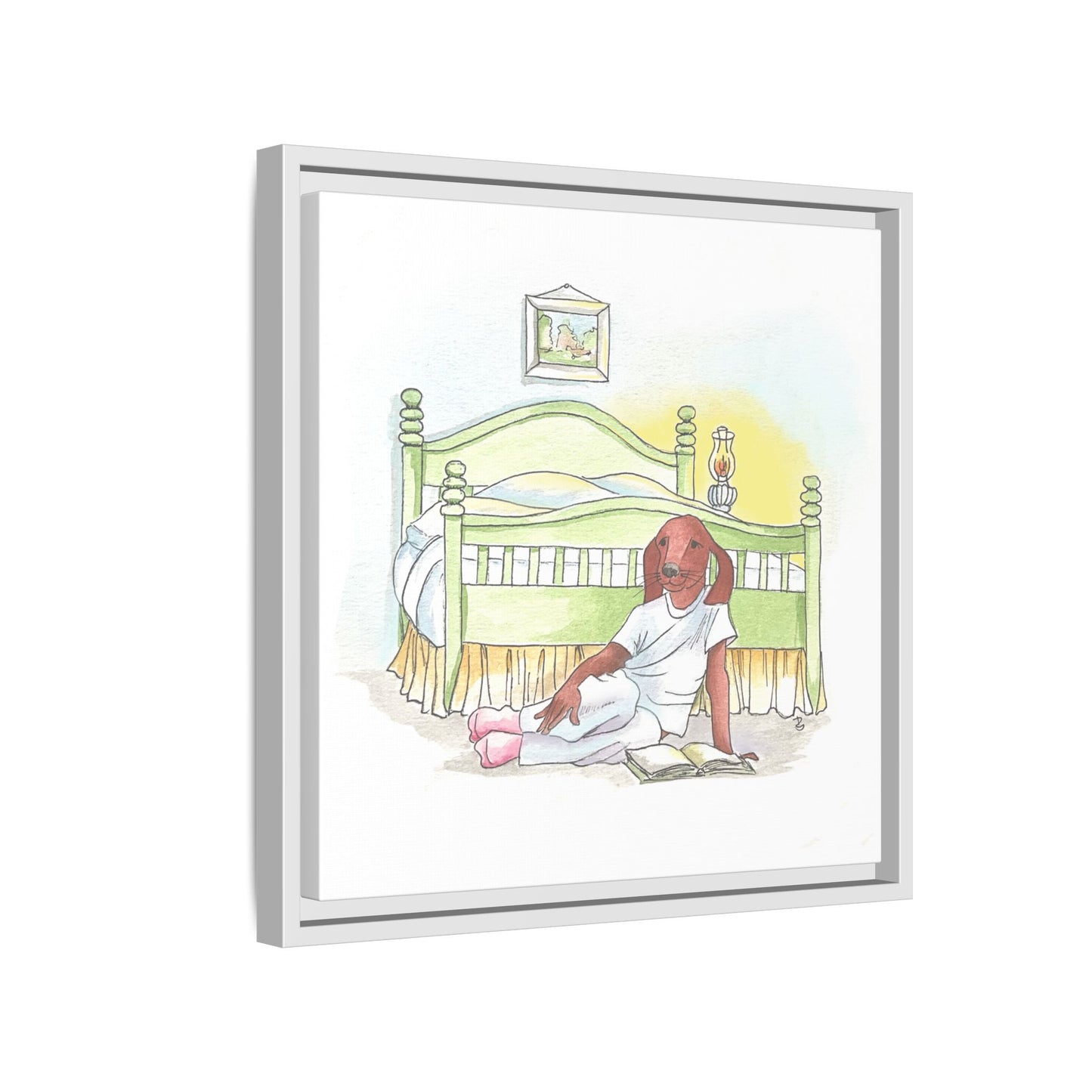 Dogi Fun Matte Canvas Framed