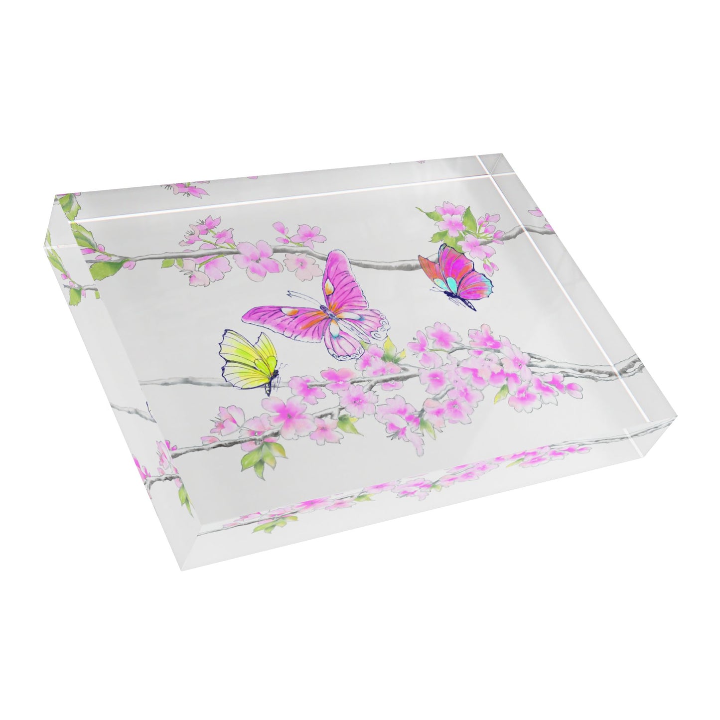 Blossom Whirl Acrylic Art Block