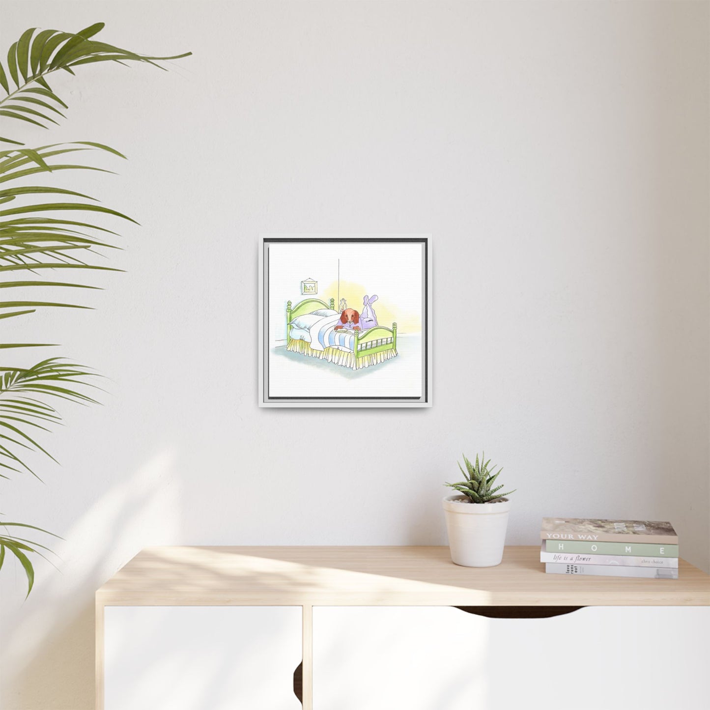 Dogi Fun Matte Canvas Framed