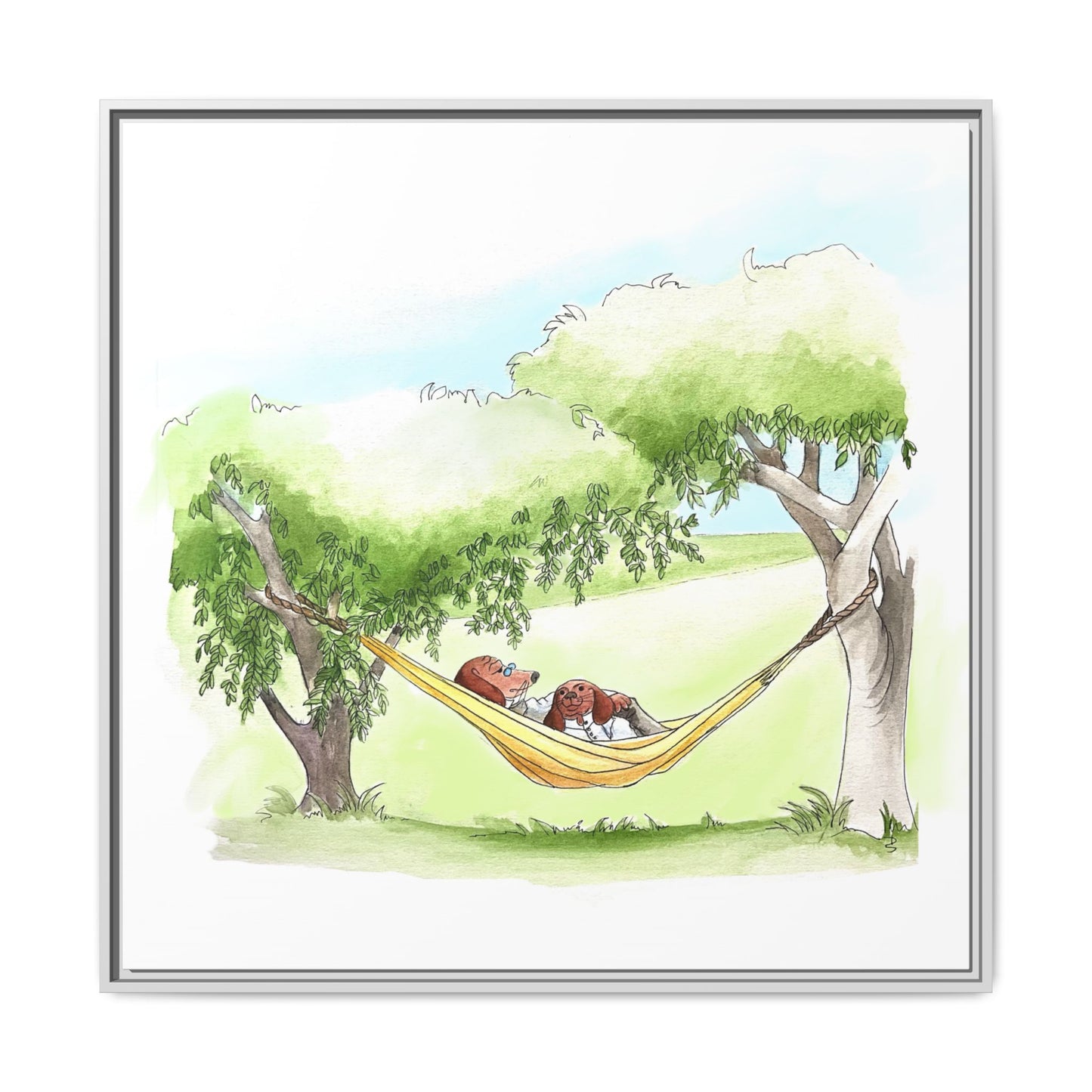 Dogi Fun Matte Canvas Framed