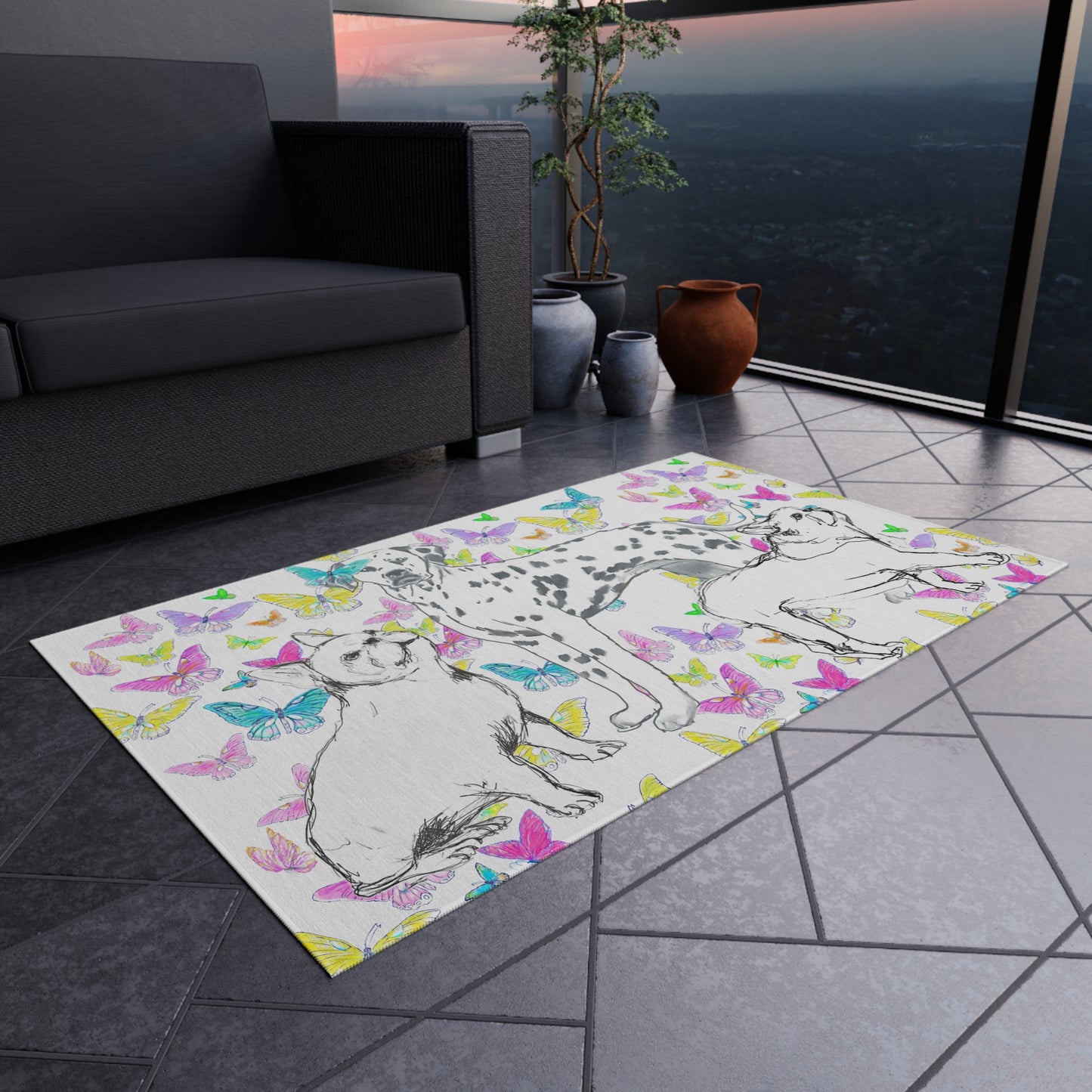 Dogi Butterfly Flutter Indoor/Outdoor Rug