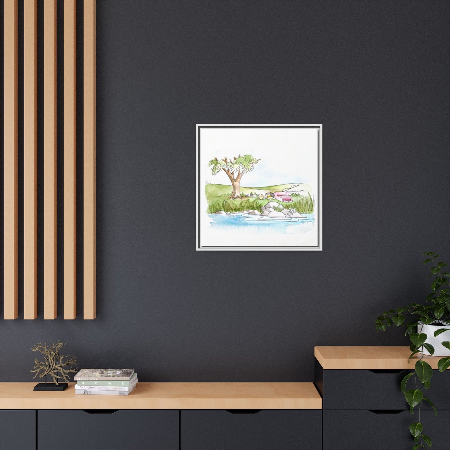 Kitty Fun Matte Canvas Framed