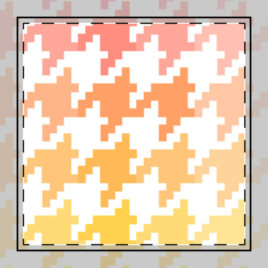 Houndstooth Fun Cotton Twill Napkin pink/orange/yellow., Creamy White Background