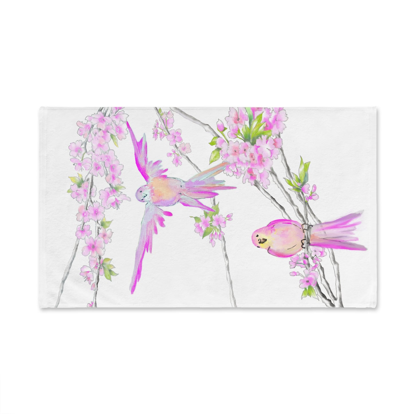 Cherry Chirp Hand Towel