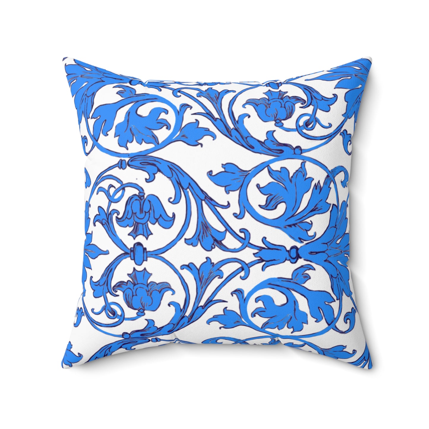 Scrollwork Polyester Square Pillow "Reckless words..."